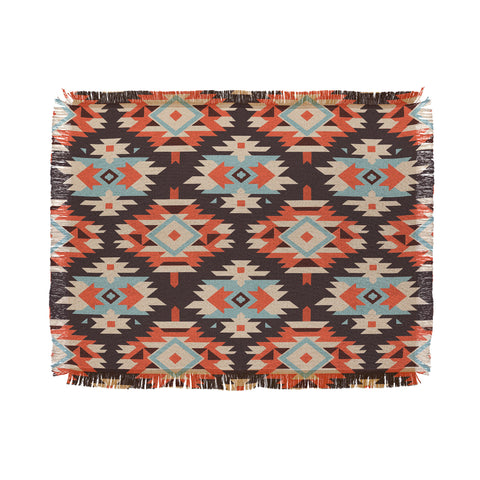 Emanuela Carratoni Boho Ikat Throw Blanket