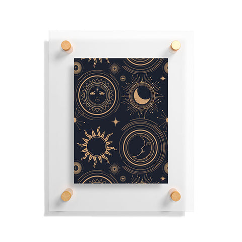 Emanuela Carratoni Boho Moon and Sun Floating Acrylic Print