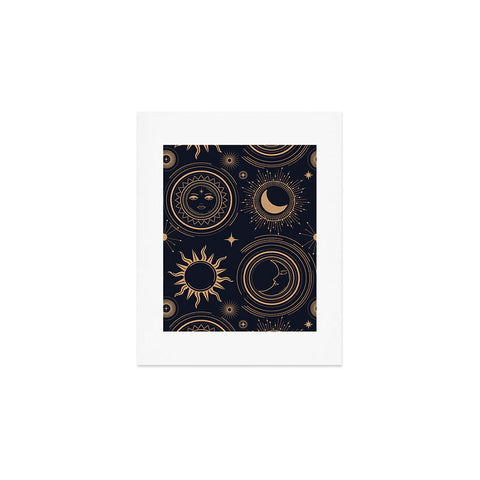 Emanuela Carratoni Boho Moon and Sun Art Print