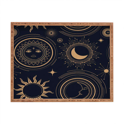 Emanuela Carratoni Boho Moon and Sun Rectangular Tray