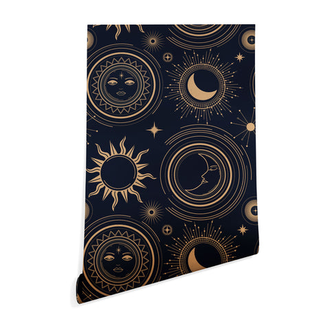 Emanuela Carratoni Boho Moon and Sun Wallpaper