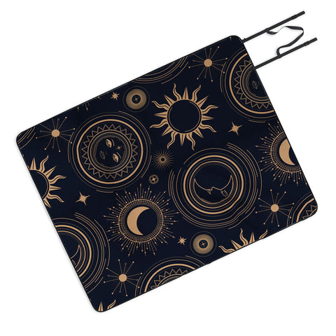 Emanuela Carratoni Boho Moon and Sun Picnic Blanket