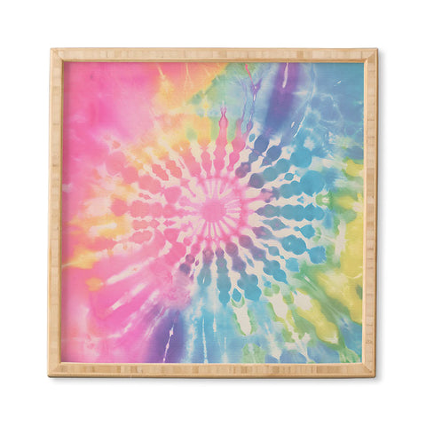 Emanuela Carratoni Boho Rainbow Tie Dye Framed Wall Art