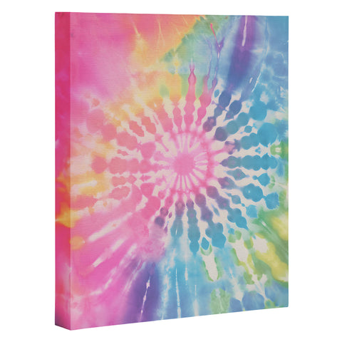 Emanuela Carratoni Boho Rainbow Tie Dye Art Canvas
