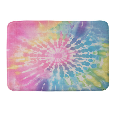 Emanuela Carratoni Boho Rainbow Tie Dye Memory Foam Bath Mat