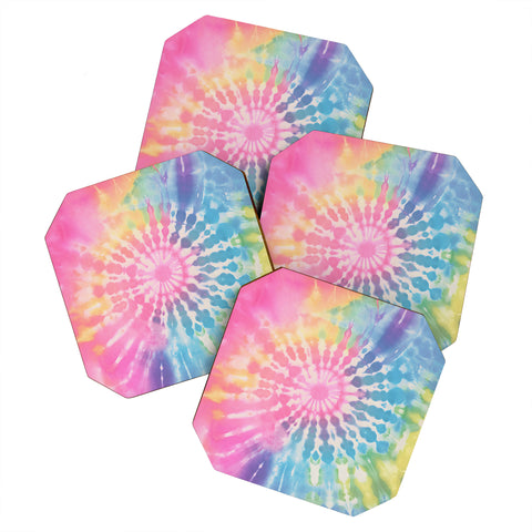 Emanuela Carratoni Boho Rainbow Tie Dye Coaster Set