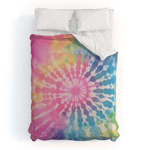 Emanuela Carratoni Boho Rainbow Tie Dye Comforter