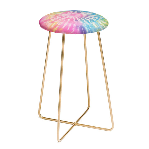 Emanuela Carratoni Boho Rainbow Tie Dye Counter Stool