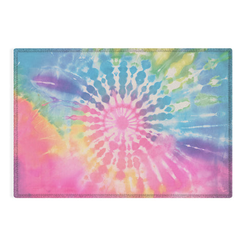 Emanuela Carratoni Boho Rainbow Tie Dye Outdoor Rug