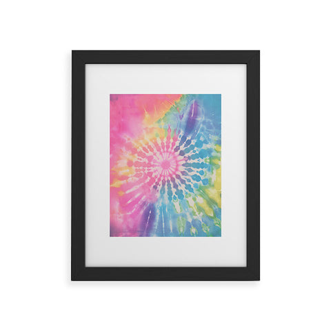 Emanuela Carratoni Boho Rainbow Tie Dye Framed Art Print