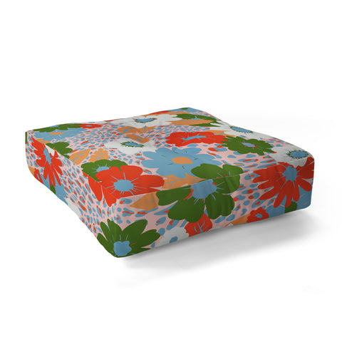 Emanuela Carratoni Bold Flowers Floor Pillow Square