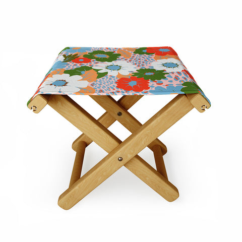 Emanuela Carratoni Bold Flowers Folding Stool
