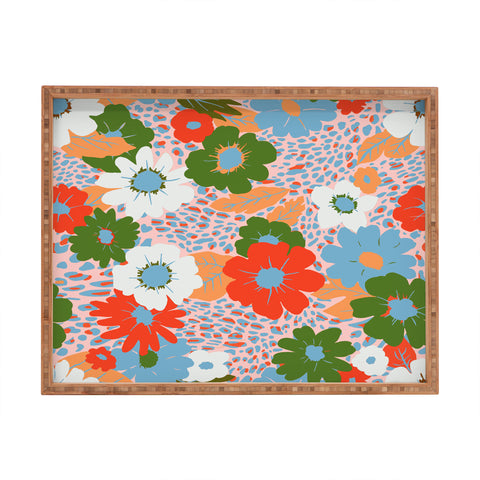 Emanuela Carratoni Bold Flowers Rectangular Tray