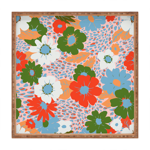 Emanuela Carratoni Bold Flowers Square Tray