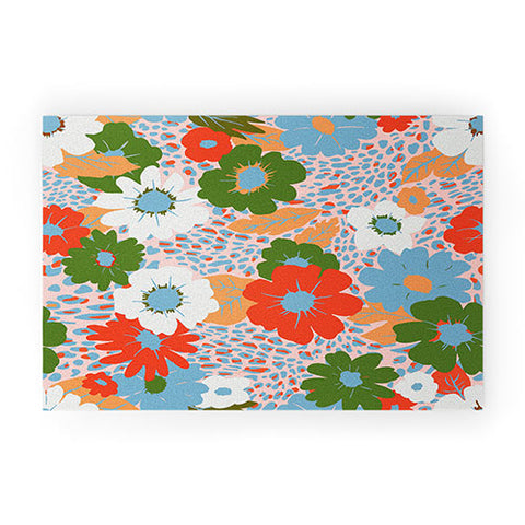 Emanuela Carratoni Bold Flowers Welcome Mat