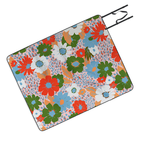 Emanuela Carratoni Bold Flowers Picnic Blanket