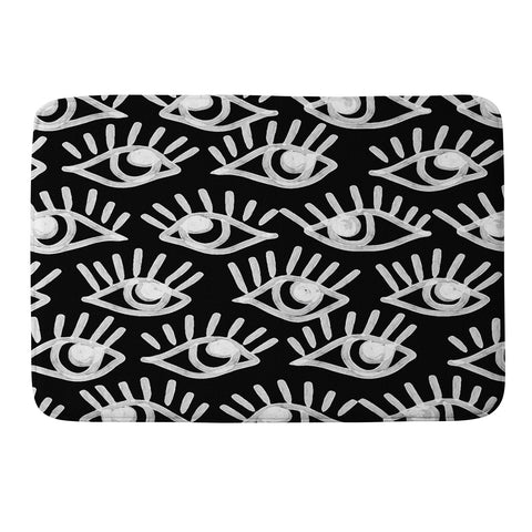 Emanuela Carratoni Bold Painted Eyes Memory Foam Bath Mat