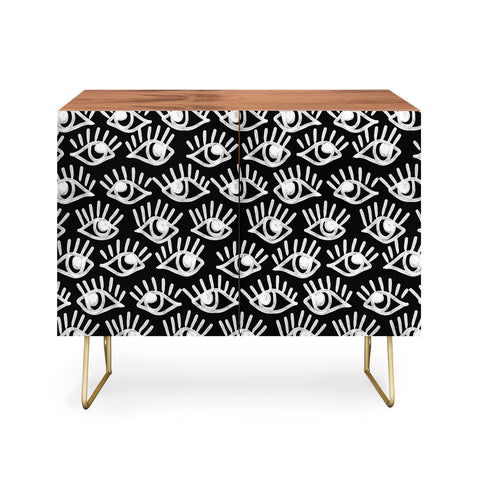 Emanuela Carratoni Bold Painted Eyes Credenza