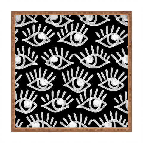 Emanuela Carratoni Bold Painted Eyes Square Tray