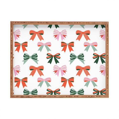 Emanuela Carratoni Bows Pattern Rectangular Tray