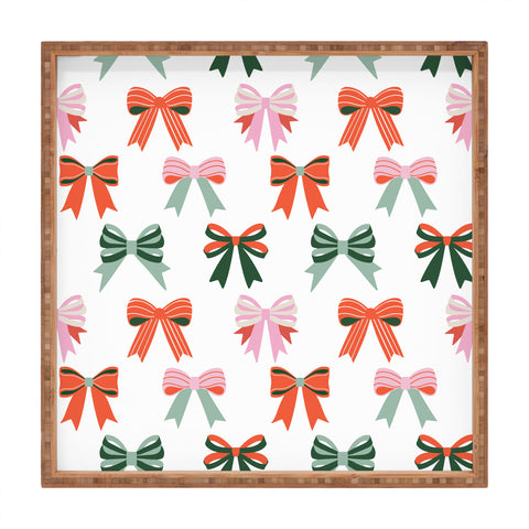 Emanuela Carratoni Bows Pattern Square Tray