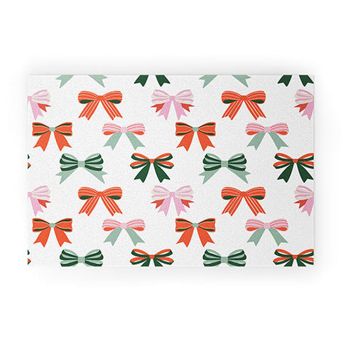 Emanuela Carratoni Bows Pattern Welcome Mat
