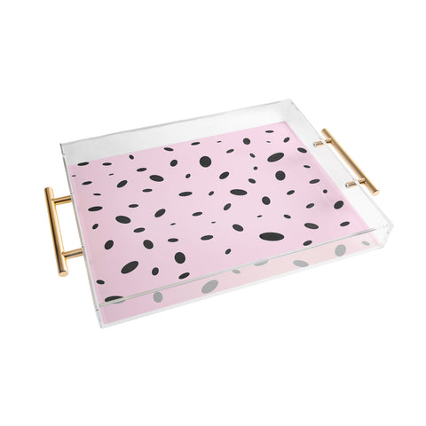 Emanuela Carratoni Bubble Pattern on Pink Acrylic Tray