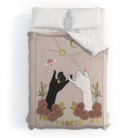 Emanuela Carratoni Cancer Zodiac Series Duvet Cover