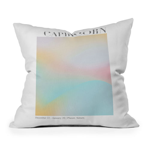 Emanuela Carratoni Capricorn Zodiac Sign Gradient Outdoor Throw Pillow