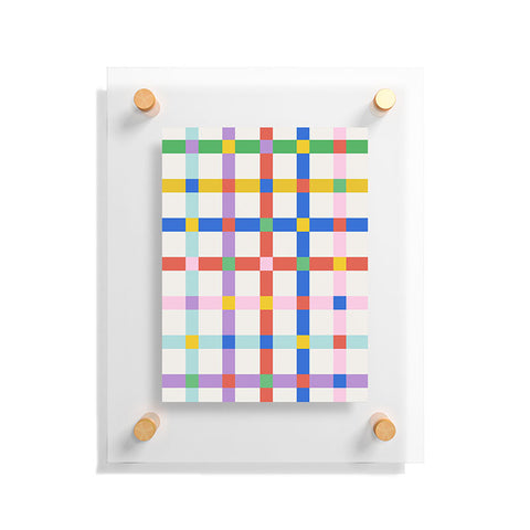 Emanuela Carratoni Checkered Crossings Floating Acrylic Print