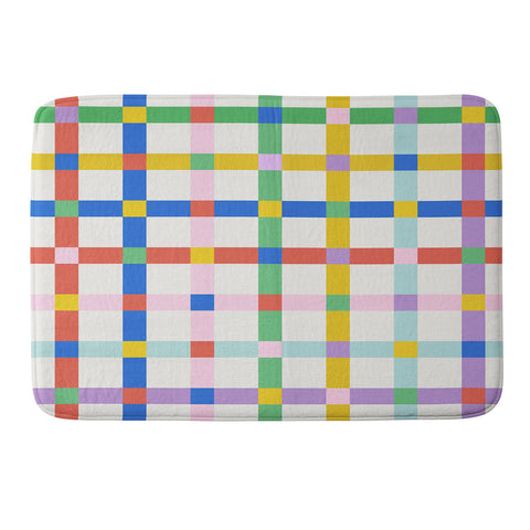 Emanuela Carratoni Checkered Crossings Memory Foam Bath Mat