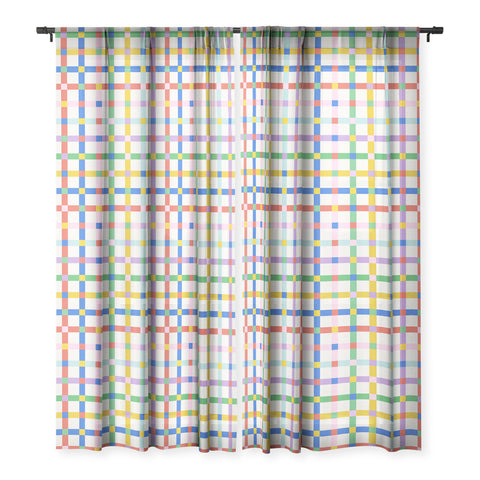 Emanuela Carratoni Checkered Crossings Sheer Window Curtain