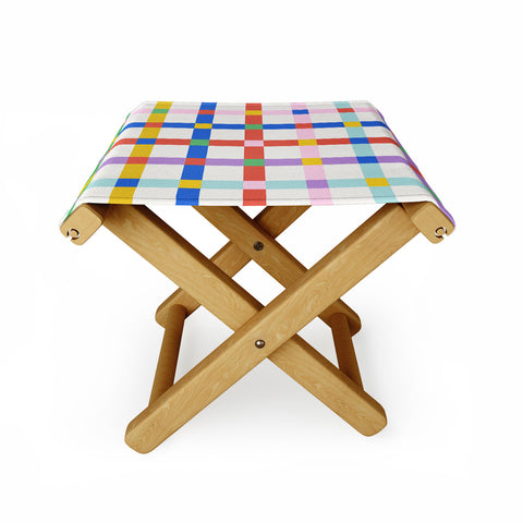 Emanuela Carratoni Checkered Crossings Folding Stool