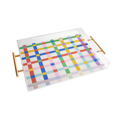 Emanuela Carratoni Checkered Crossings Acrylic Tray