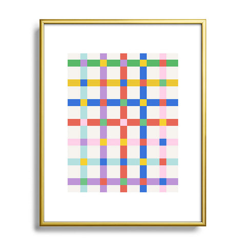 Emanuela Carratoni Checkered Crossings Metal Framed Art Print