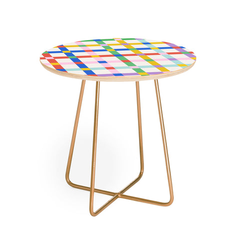 Emanuela Carratoni Checkered Crossings Round Side Table
