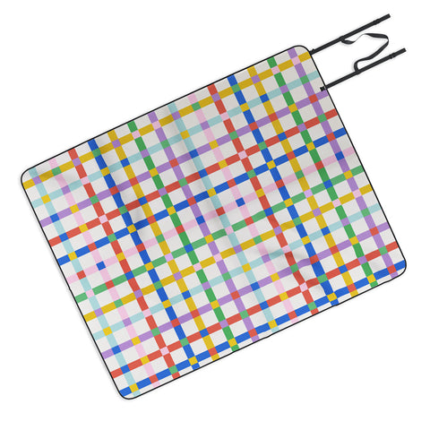 Emanuela Carratoni Checkered Crossings Picnic Blanket