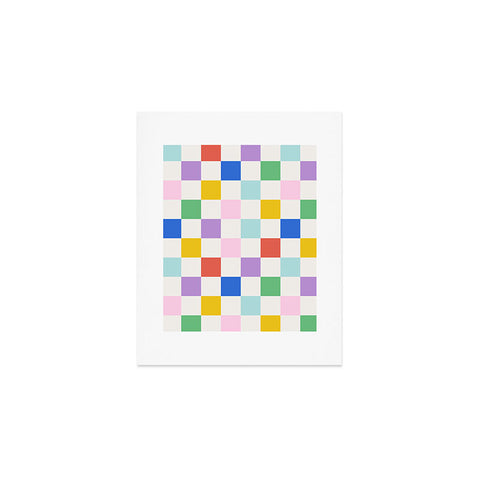 Emanuela Carratoni Checkered Rainbow Art Print