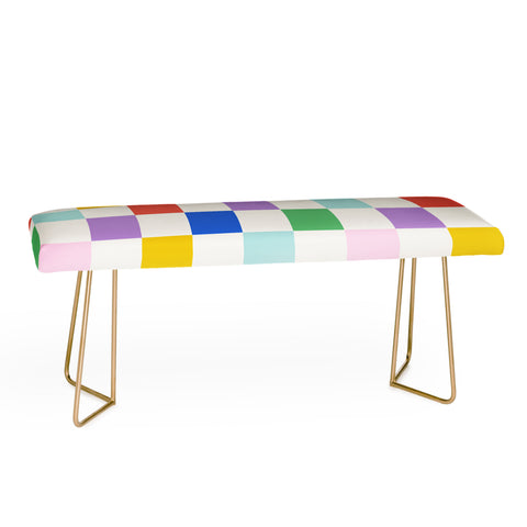 Emanuela Carratoni Checkered Rainbow Bench