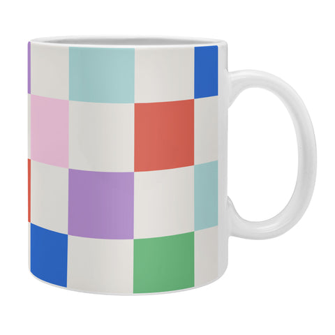Emanuela Carratoni Checkered Rainbow Coffee Mug