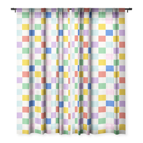 Emanuela Carratoni Checkered Rainbow Sheer Non Repeat