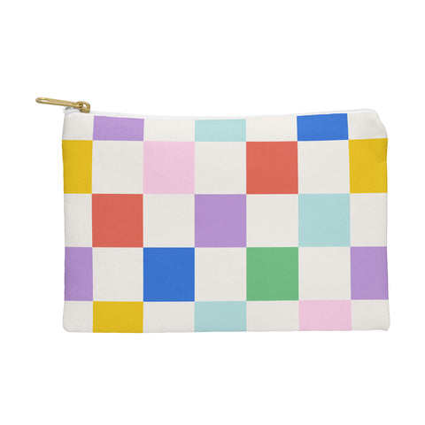 Emanuela Carratoni Checkered Rainbow Pouch