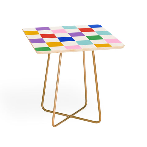Emanuela Carratoni Checkered Rainbow Side Table