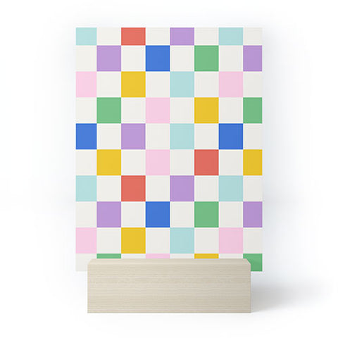 Emanuela Carratoni Checkered Rainbow Mini Art Print