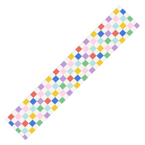 Emanuela Carratoni Checkered Rainbow Table Runner