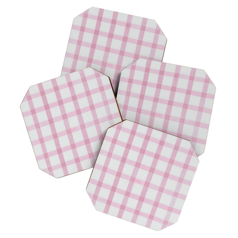 Emanuela Carratoni Checkered Watercolor Coaster Set
