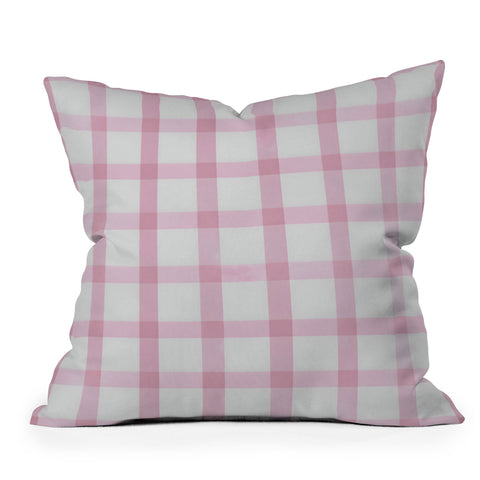 Emanuela Carratoni Checkered Watercolor Throw Pillow