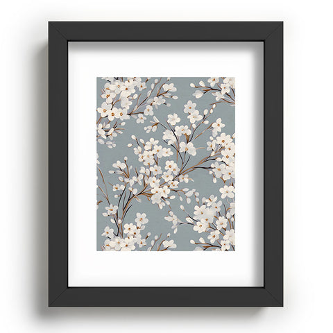 Emanuela Carratoni Cherry Blossom Flowers Recessed Framing Rectangle