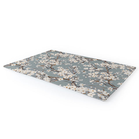 Emanuela Carratoni Cherry Blossom Flowers Area Rug