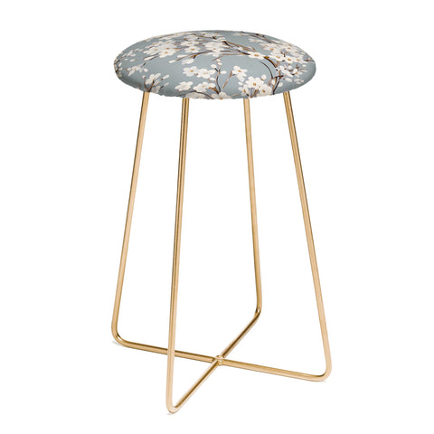 Emanuela Carratoni Cherry Blossom Flowers Counter Stool